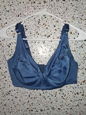 Women's Bodyform Bra Blue Size 38D No Padding Has Wires Blue